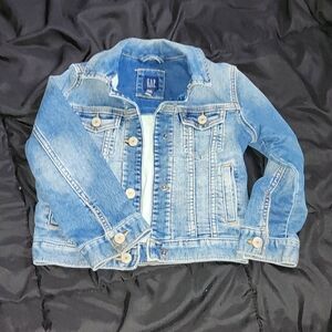 Girls  GAP dark/ faded denim jacket with collar